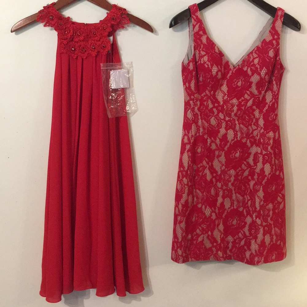Red Dress Bundle LRD Belle Badgley Mischka Aqua
